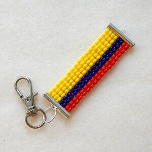 Colombia Colombian flag bead keychain/bag charm, handmade, Bogota